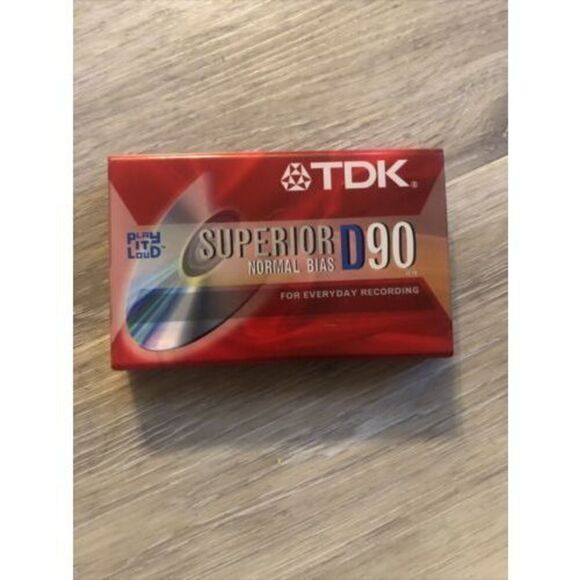 TDK D90 Normal Bias Superior Blank Audio Cassette Tapes New Old Stock - Picture 2 of 5